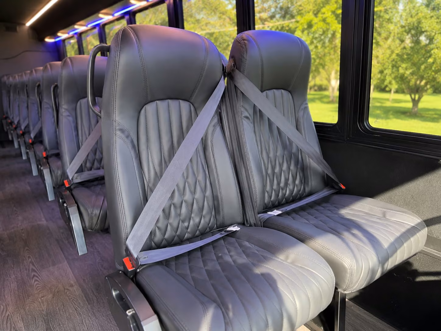 15 passenger minibus interior