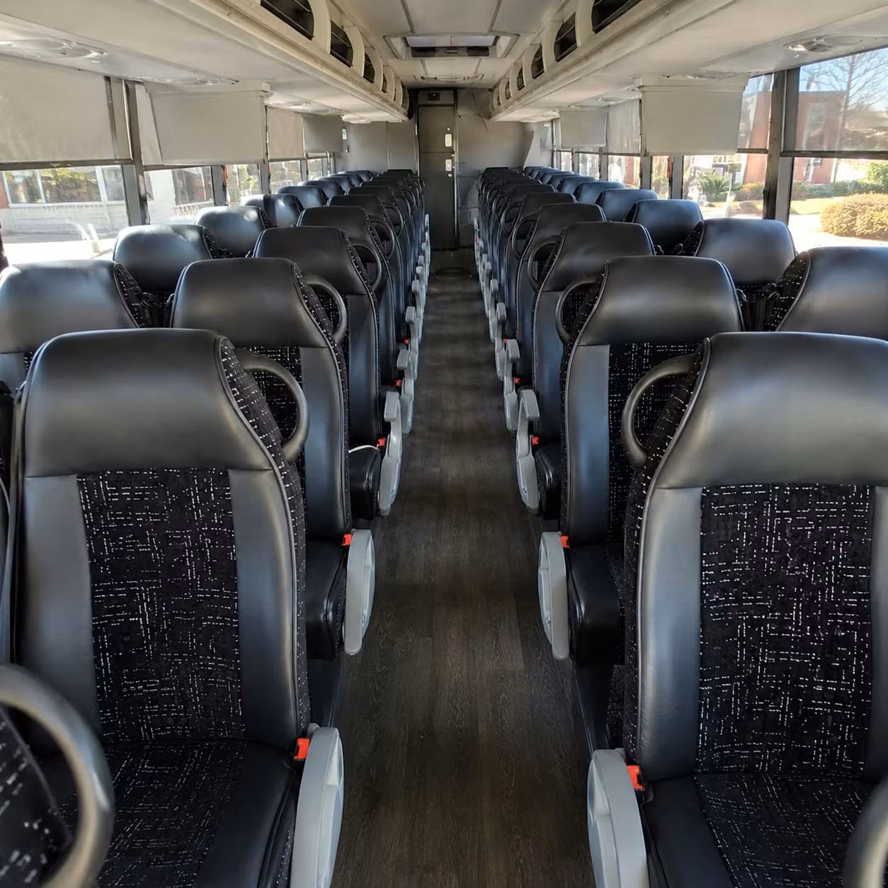 56 passenger charter bus interior